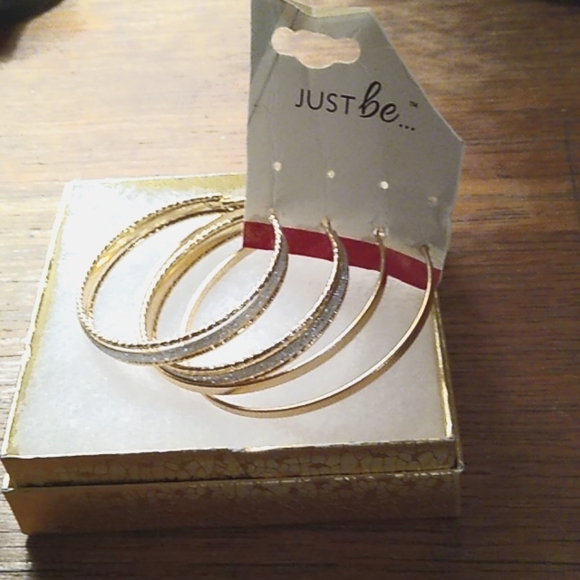 2 Pair of Hoop Earrings - Picture 1 of 2